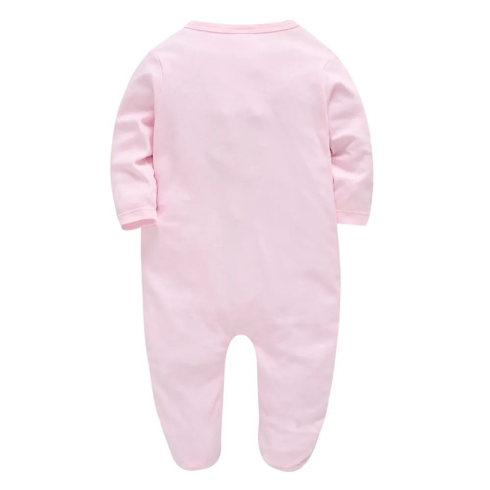 Kavkas Long Sleeve Baby Girls Rompers Cute Rabbit Design Cotton Autumn Clothes 0-12 Months Infant Jumpsuit