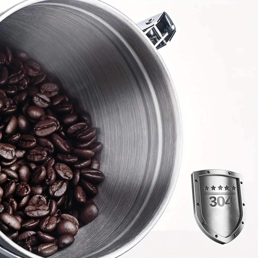 304 Stainless Steel Coffee Bean Storage Tank Airtight with Spoon Tea Leaf Canister Date Tracker Moisture-proof