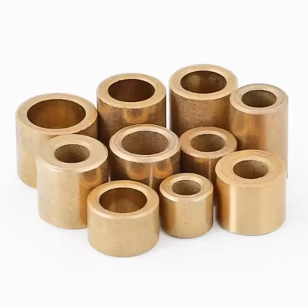 2-20Pcs Brass Shaft Bushing M3-M6 Pure Copper Sleeve Powder Metallurgy No Oil Bearing Brass Shaft Bearing Base Bushing