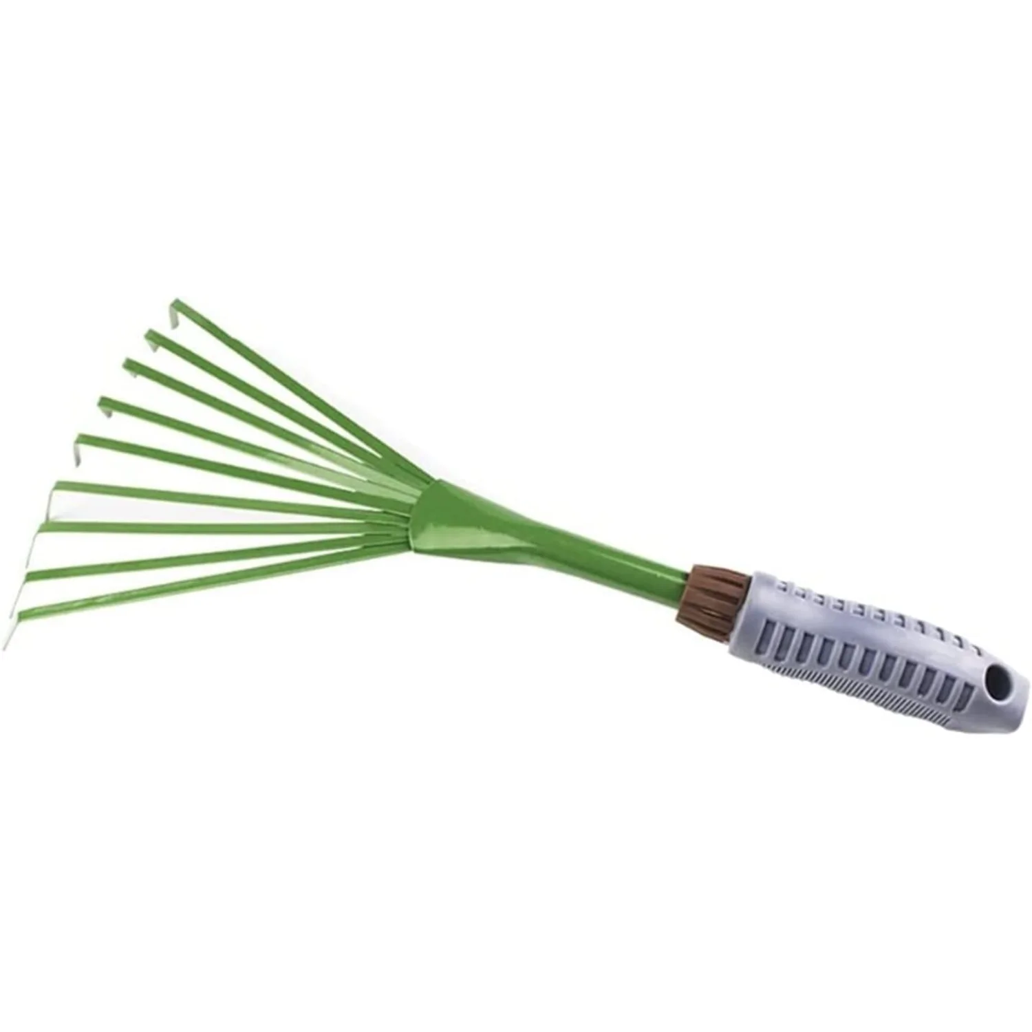 2021 New Gardening Hand Rake with Small Grip - Ergonomic Iron Fan Rake with Non-Slip Coating - Ideal for Garden Maintenance