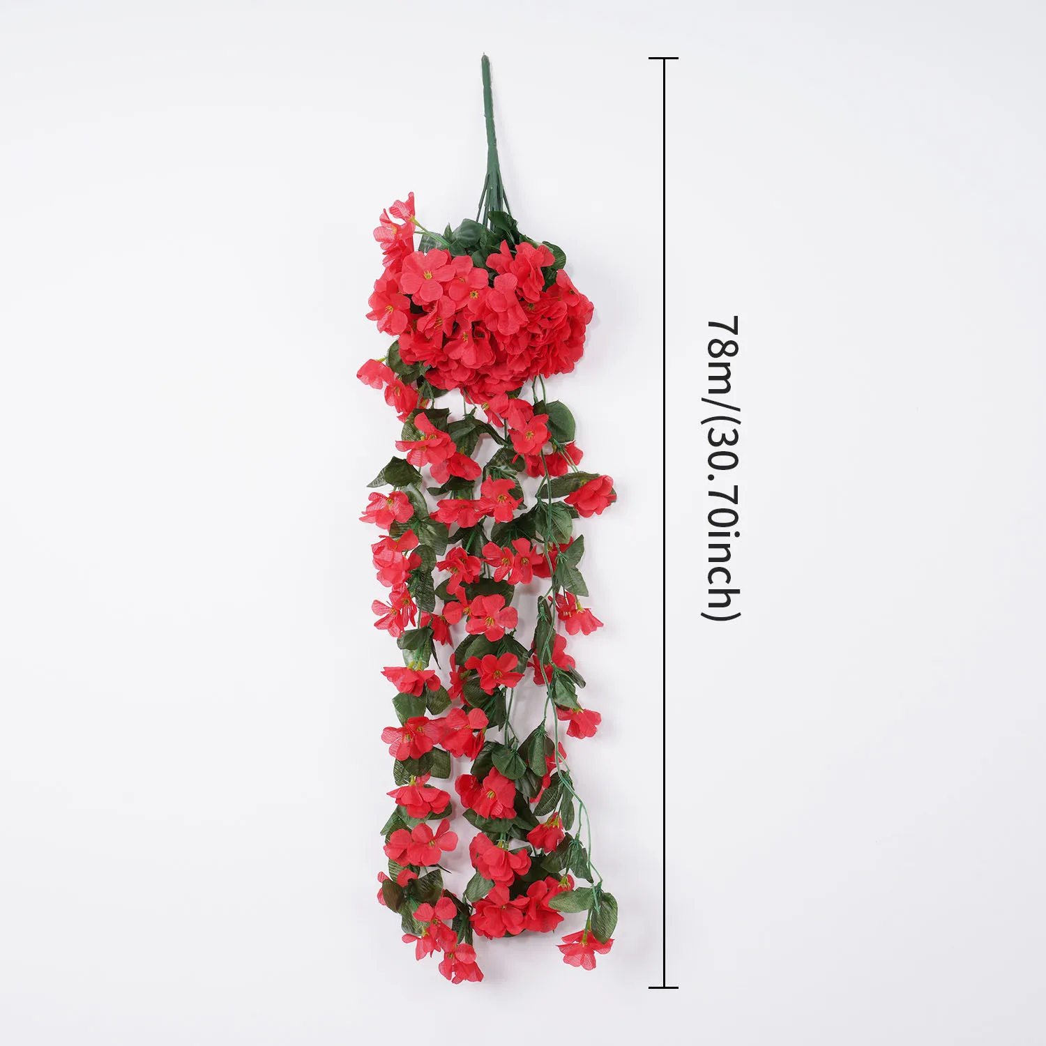 Rose Red Artificial Flower Wall Hanging Basket Flower Orchid Fake Flower Simulation Valentine Day Wedding Party Decoration