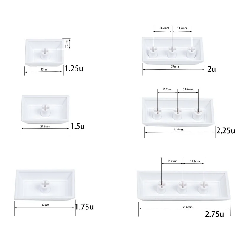 

Supplementary keycaps Blank DSA 1.25 1.5 1.75 2.25 2.75 Custom Keycaps 1.4mm PBT For MX Switches Keyboard