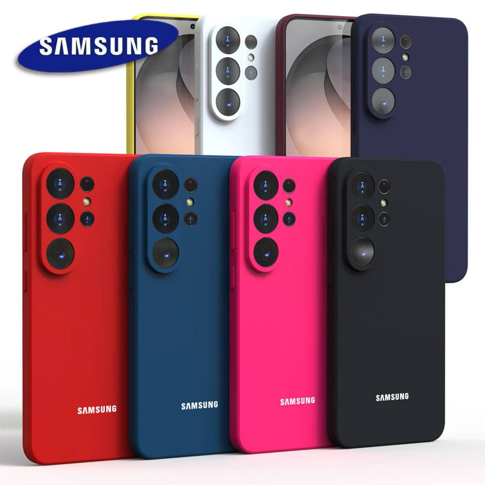 Liquid Silicone Case For Samsung Galaxy S26 Ultra S26 Plus Soft Shockproof Phone Cover Protective Shell Solid Color Back Bumper