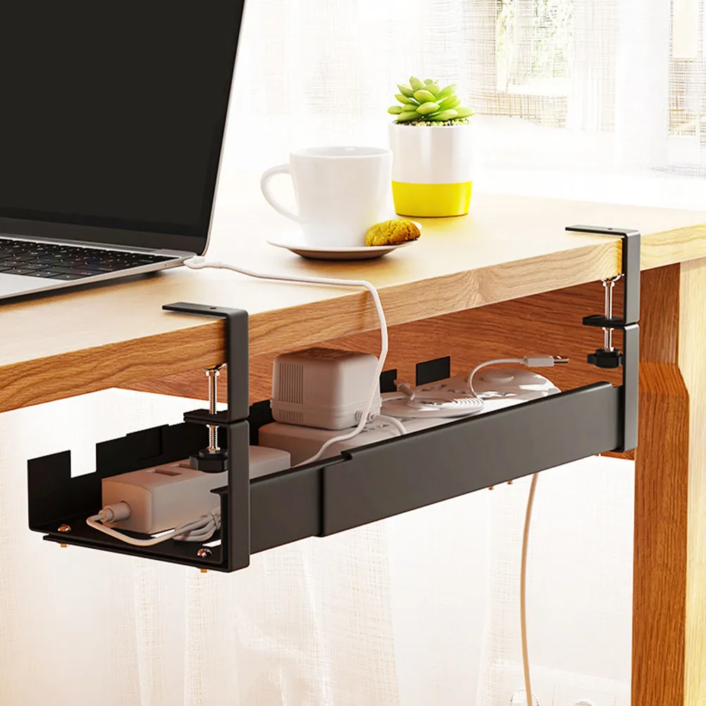 Under Desk Cable Management Tray Spacious Desk Cable Organizer for Wire Storage and Cord Management Wire Organizer
