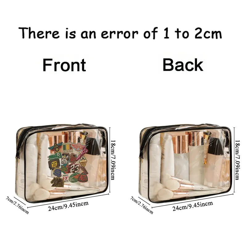 PVC Transparent Travel Storage Bag with Zipper Maximalist 