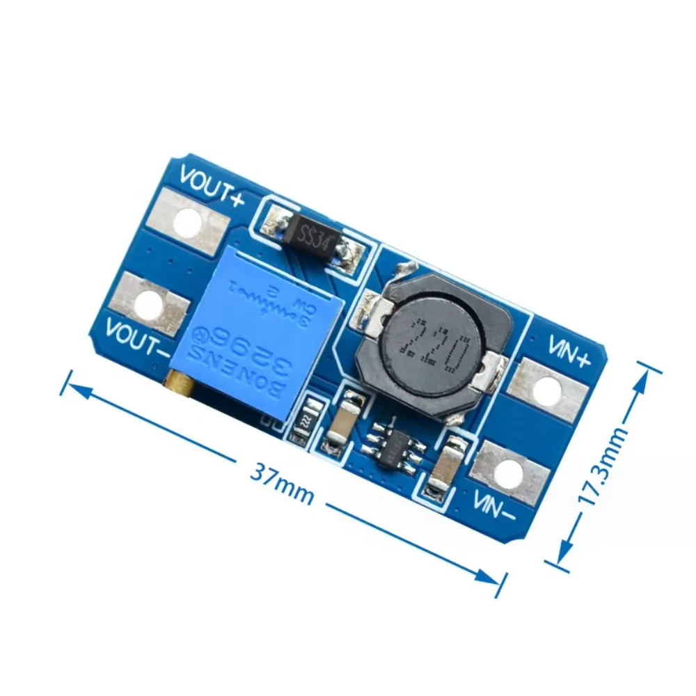 10 ピース/ロット MT3608 DC に DC 2A ブーストモジュールボード入力電圧 2-24V に調整可能な出力 5-28V
