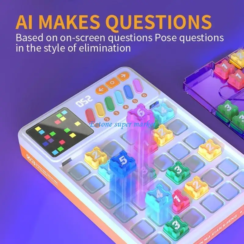 090B Brainstorm Math Puzzle Game With Feedback Portable Educational Tool For 6-12 Year Olds