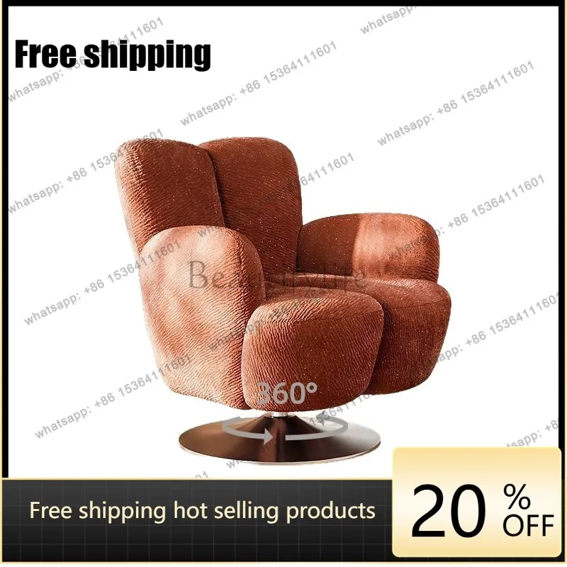 PG Italian minimalist single sofa chair living room bedroom balcony gypsy rotating chair