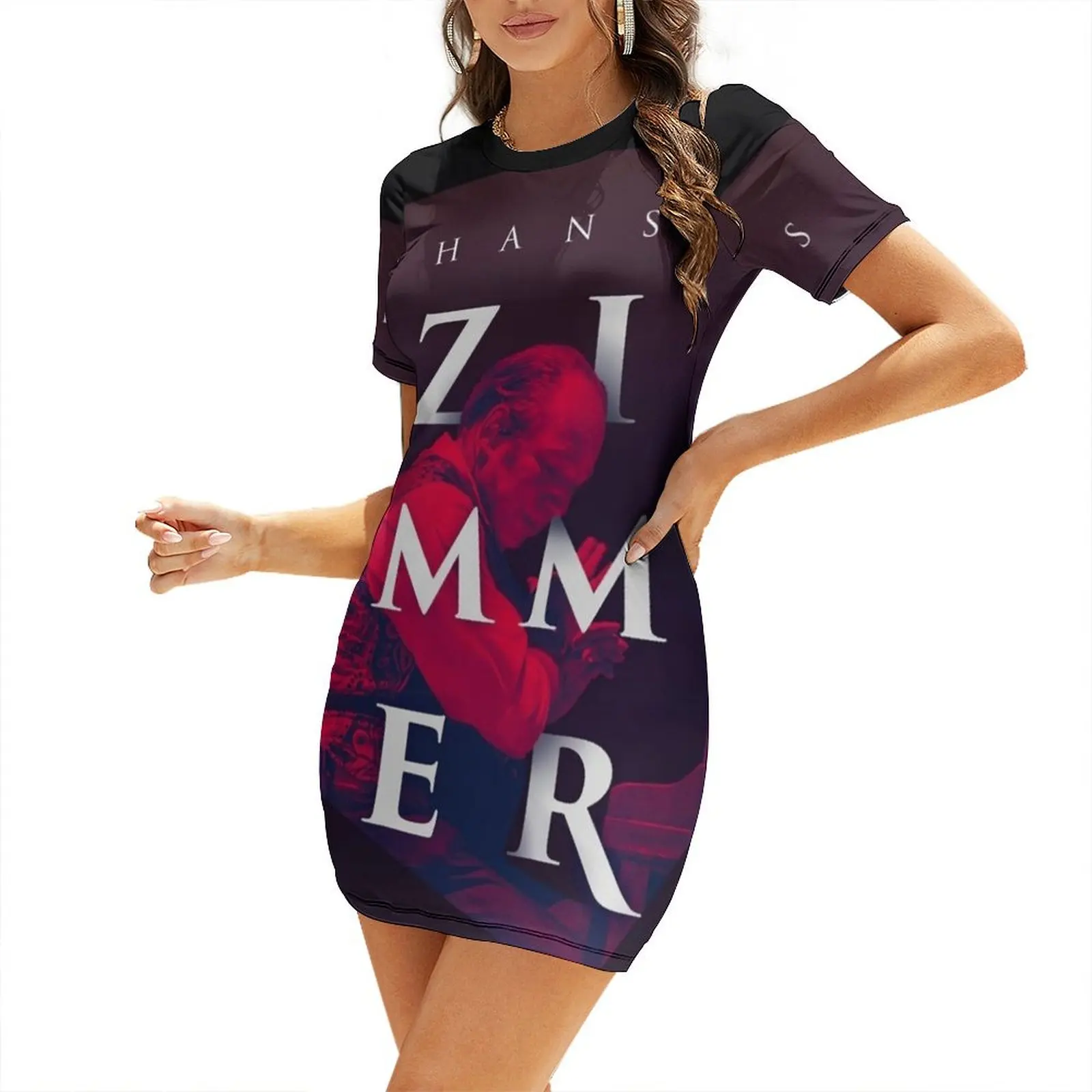 

hans zimmer 19 Short Sleeved Dress dresses for official occasions Women's skirt