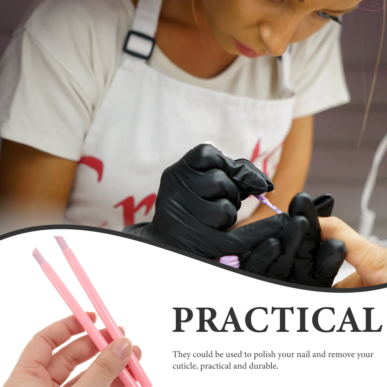 2Pcs Premium Nail Grinding Pen Quartz Cuticle Remover for Dead Skin Removal Nail Art Polishing Manicure Tool Professional Grade