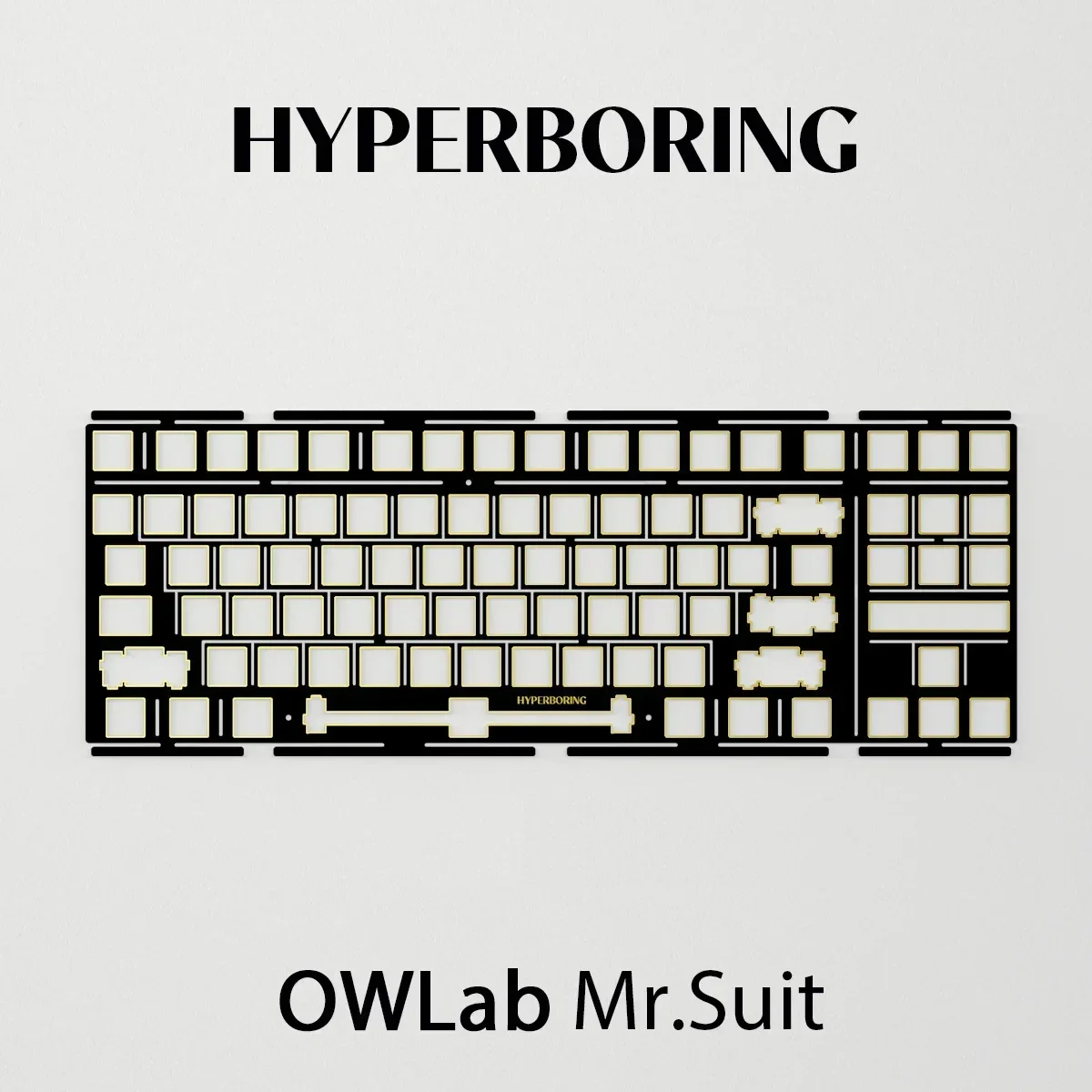 OWLab Mr.Suit80 Keyboard PC Aluminum FR4 Plate PCB mount and Plate mount Types