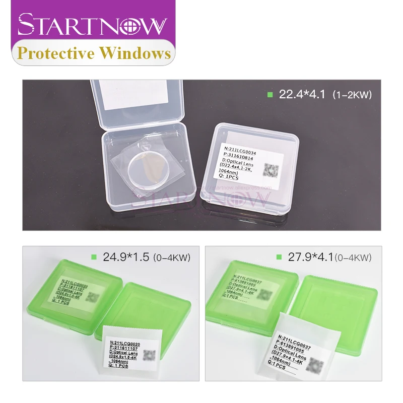 Startnow Original Raytools Laser Schutzhülle Windows 27,9x4,1 211LCG0037 Optischen Schutz Objektiv Faser Schneiden Maschine Teile