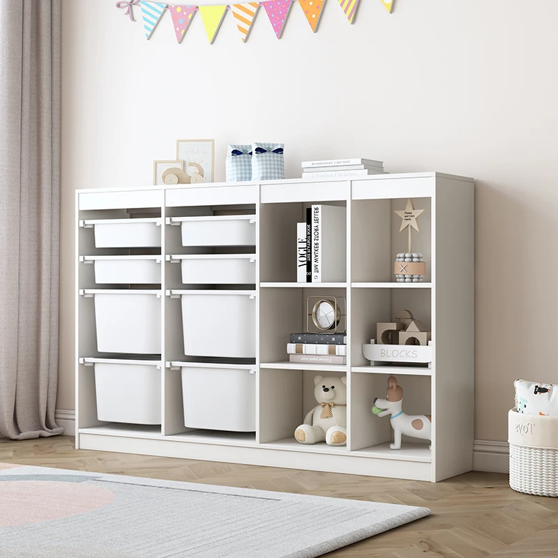 Children's toy bookshelf 2-in-1 storage cabinet book rack Reading picture book rack Storage finishing rack Shelf