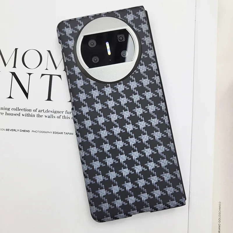 Real Genuine Carbon Fiber Case For Huawei Mate X3 MateX3 Matte M Style Ultra Thin Aramid Fiber Anti-Fingerprint Cover