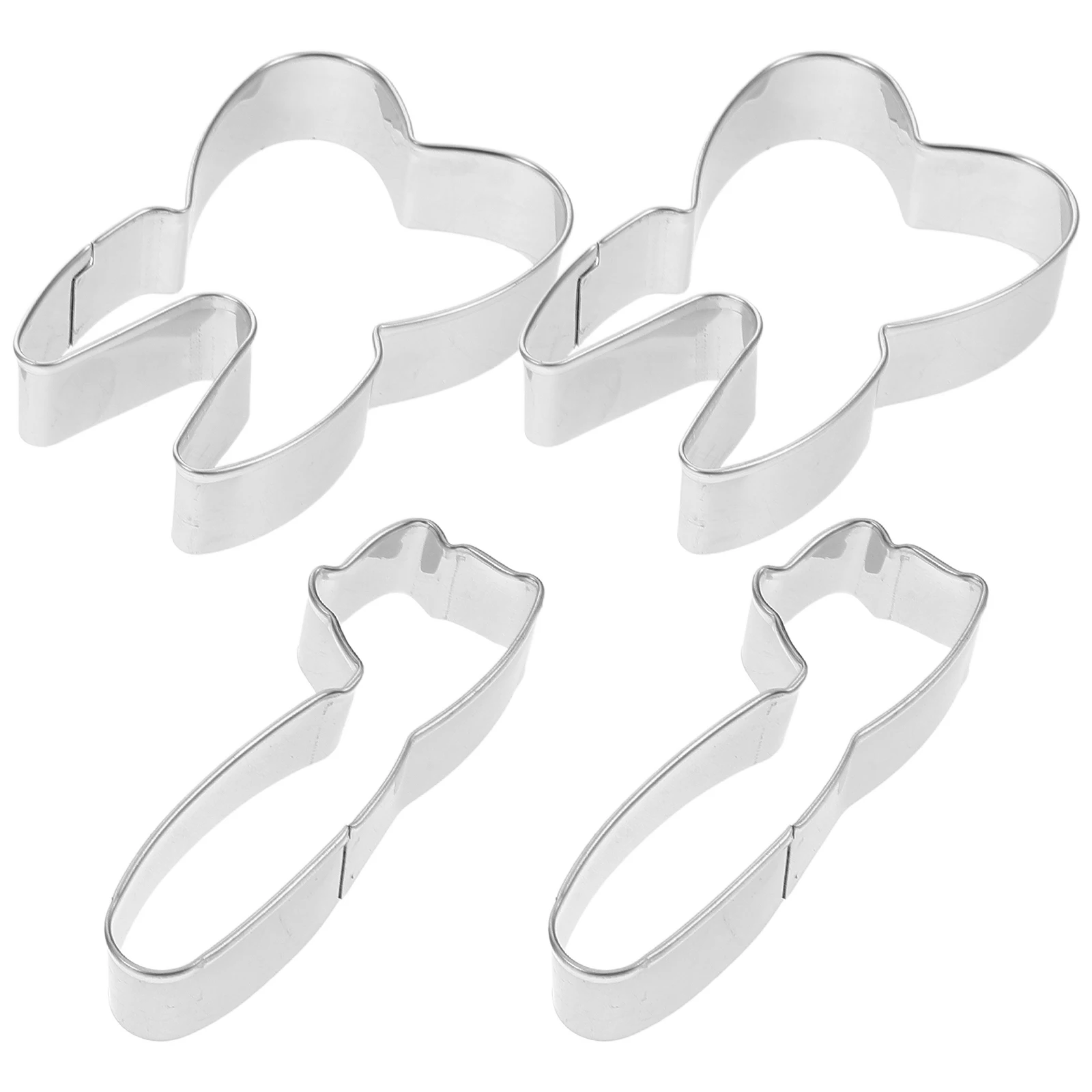 

4pcs Teeth Cookie Stainless Steel Biscuit Mold for Fondant Cake Pastry Chocolate Making DIY Tools Kit Small Cute