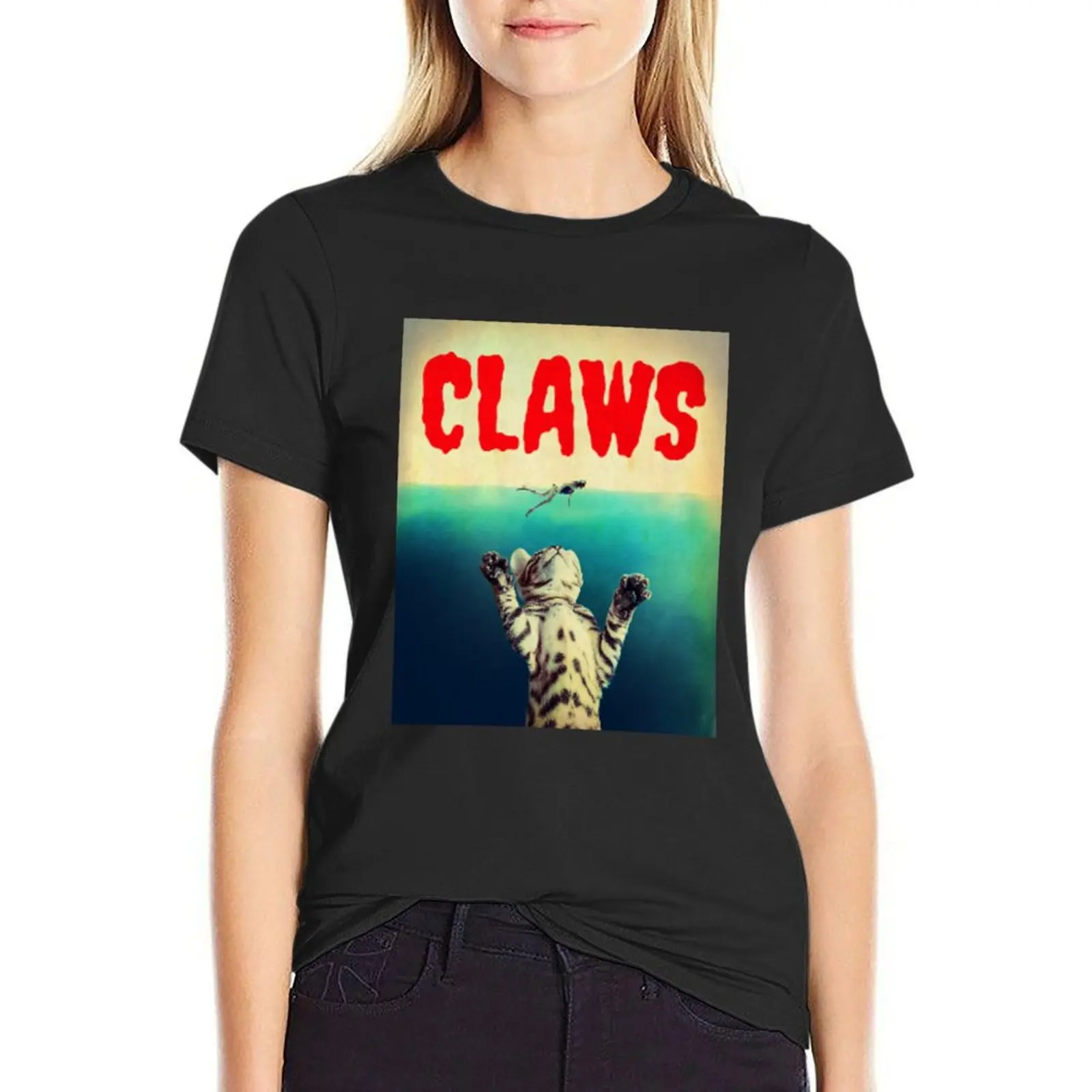 

Claws T-Shirt plus sizes animal print female summer tops womans clothing
