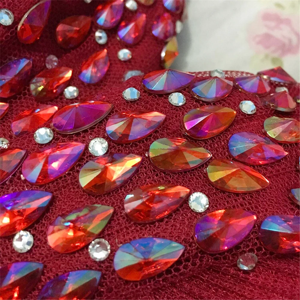 

Высокое качество акрил 8*13 мм 100 шт./9*18 мм50 шт. с плоским дном заостренный AB цвет капля DIY украшения для ногтей