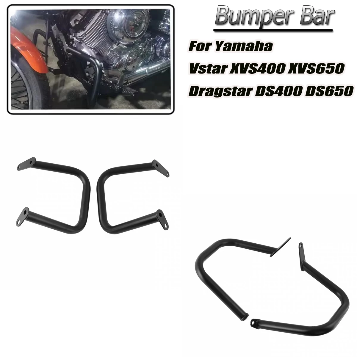 

Motorcycle Engine Guard Crash Bar For Yamaha Vstar XVS400 XVS650 Dragstar DS400 DS650 Classic Custom Bumper