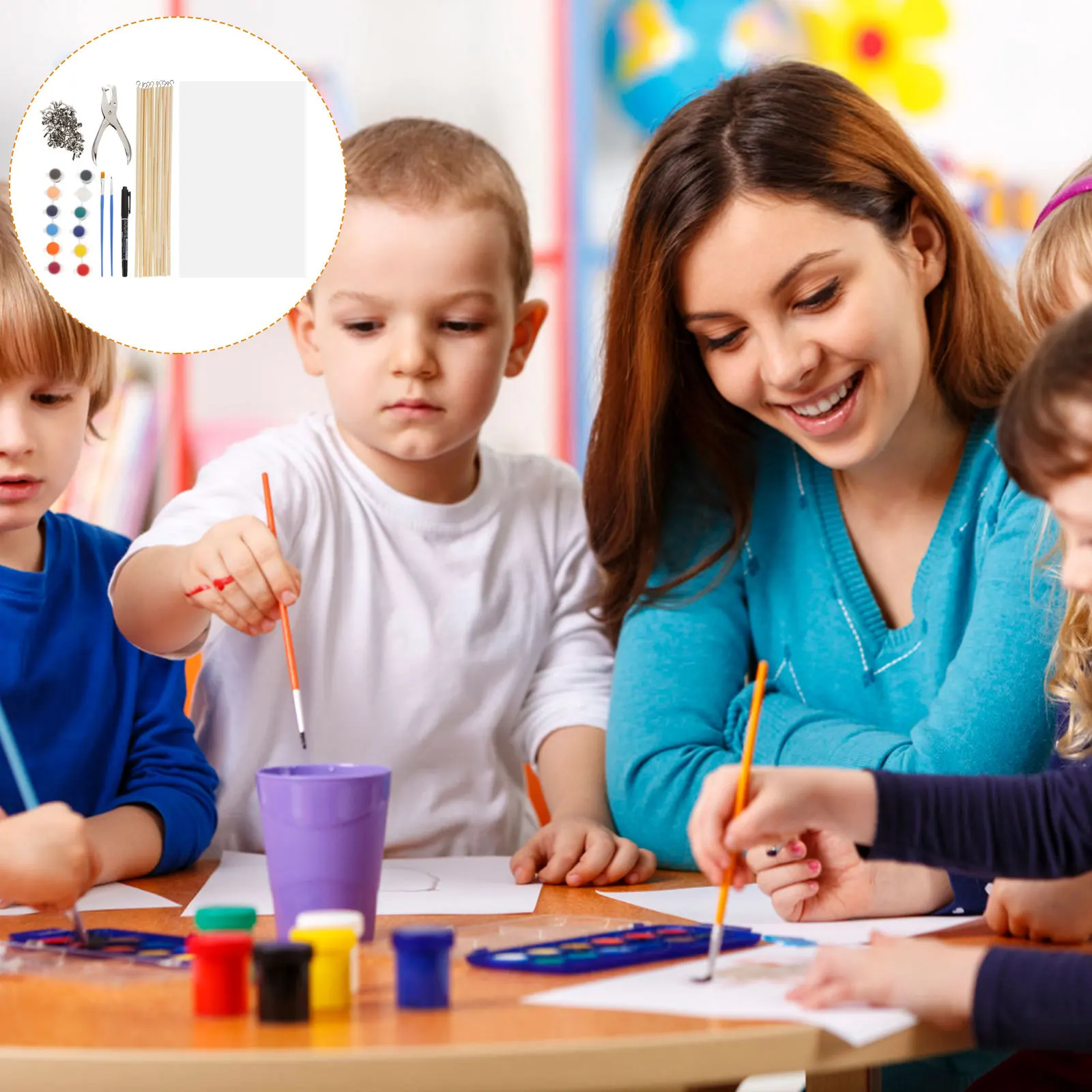 1 conjunto de kit de sombra diy, ferramentas e suprimentos completos para adereços de teatro caseiro, projeto de artesanato familiar divertido para crianças