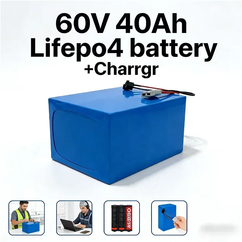 

60V 40Ah LiFePO4 Lithium Battery | Designed for 2000W-3000W E-Mobility | Reliable Long-Life Power Core with Advanced BMS & Compa