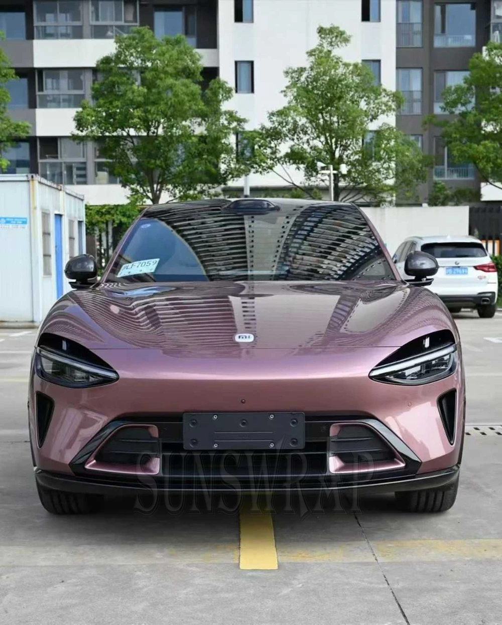 

Car Wrap Vinyl 5x59ft/roll High Glossy Danxia purple Color Change Film Self-Adhesive Decoration Sticker Cover Air Release Foil