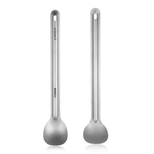 Titan Sandpoint Long Hand für Camping, tragbares Besteck, Ultraleicht, Picknick, Abendessen, Outdoor, 15G 6 Hauptverkäufe Titan -Sandpapier - №5