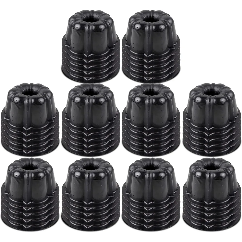 

Reusable Non-Stick Mini Flan Molds Pan, 50-Pack for Baking and Freezing, Lightweight Plastic