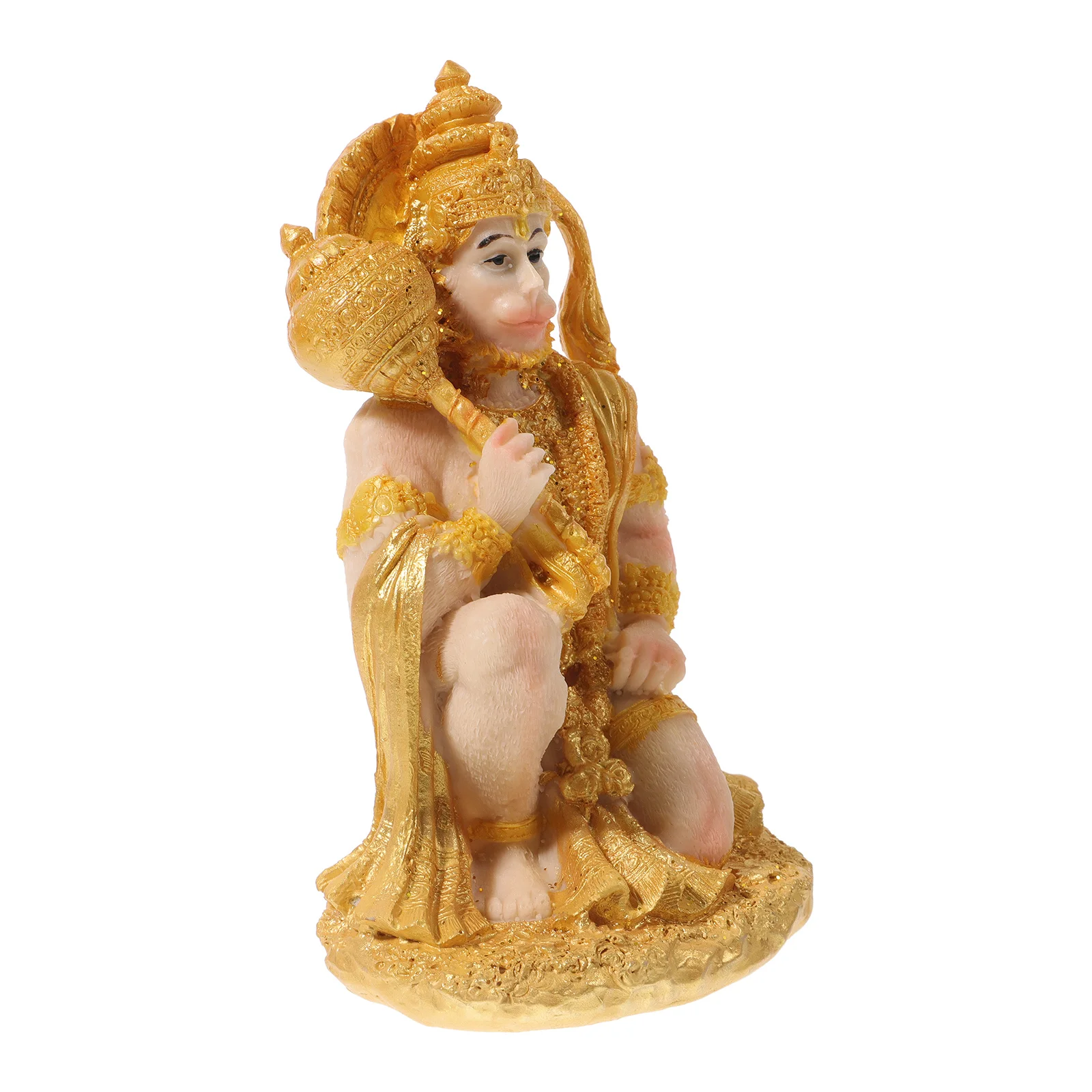 

Resin Statue Hinduism Hanuman Figurine Statuette Buddha Desk Small