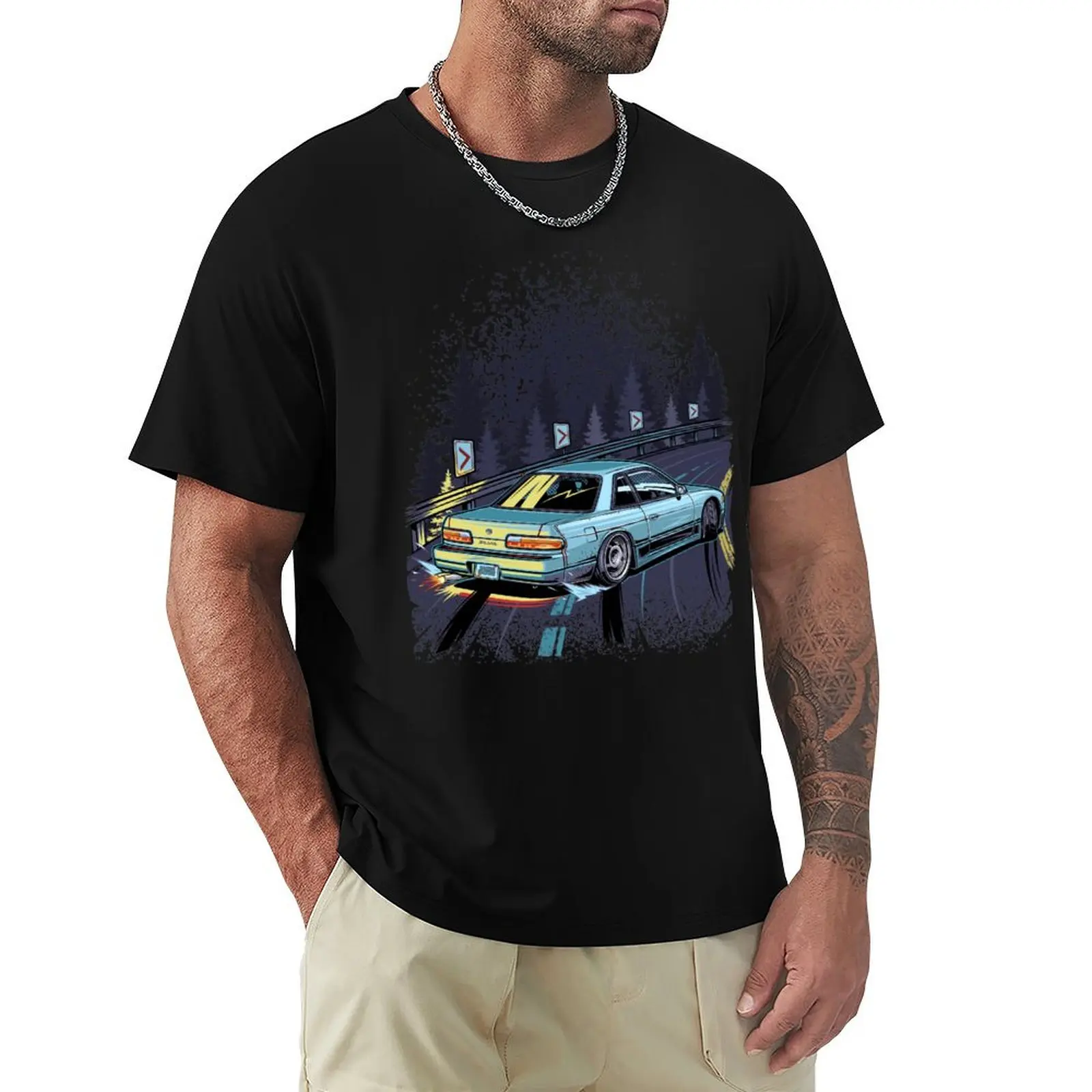 Silvia s13 touge drift T-Shirt Aesthetic clothing graphic t shirt vintage heavy weight t shirts for men