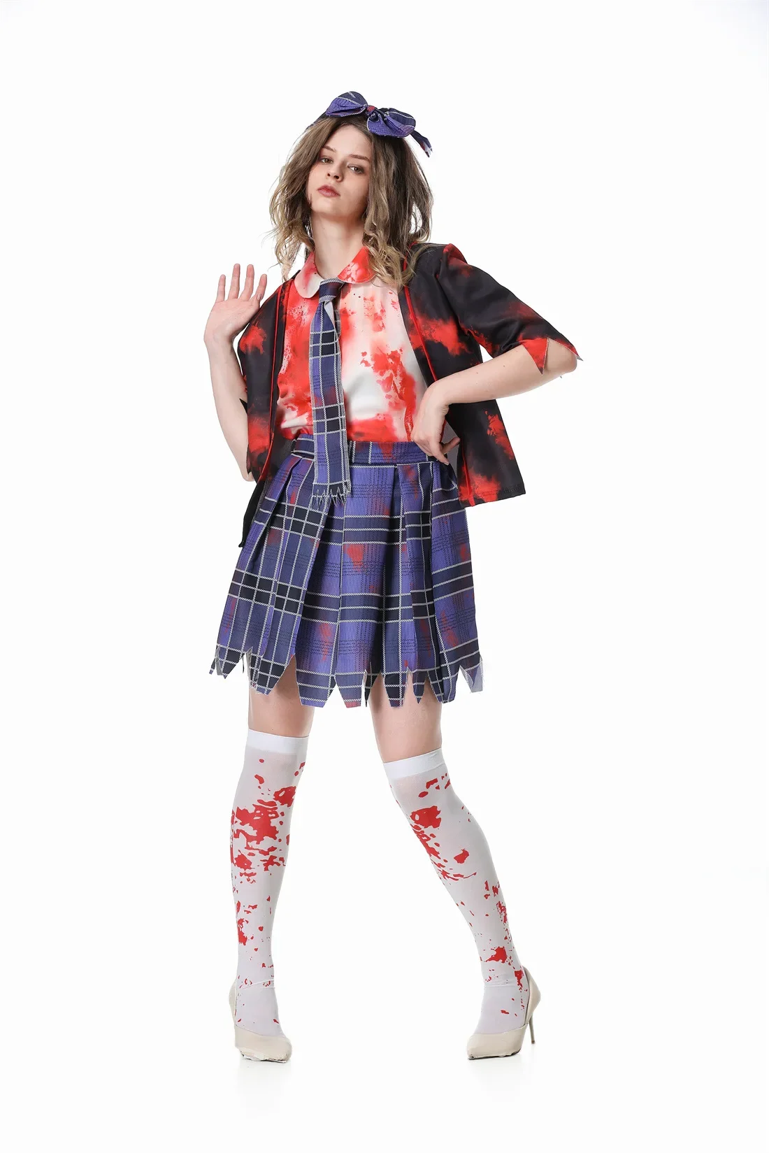 Halloween Cosplay Zombie Vampire Student Uniform Masquerade Party Costume