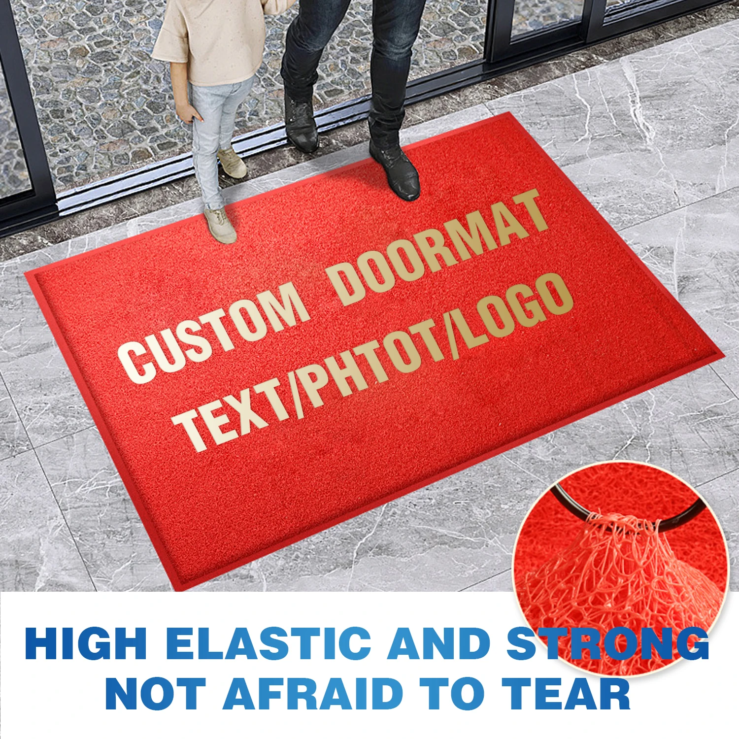 Personalized Custom Foot Mat Business Entrance Carpet Indoor Outdoor Non Slip Floor Rug Doormat Logo Branding Welcome Mat Use