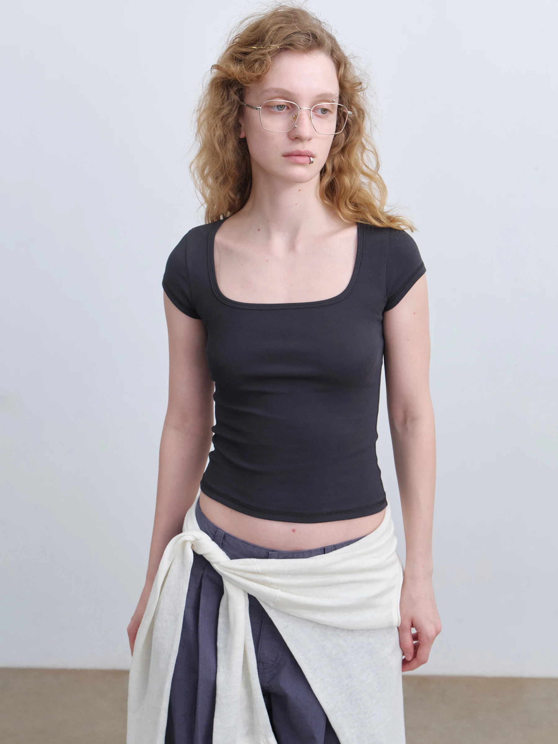VERMO Slim Fit Short Sleeve T-Shirt Strong Twist Cotton round Neck Casual Style Women's Fashion Spring Collection China Made