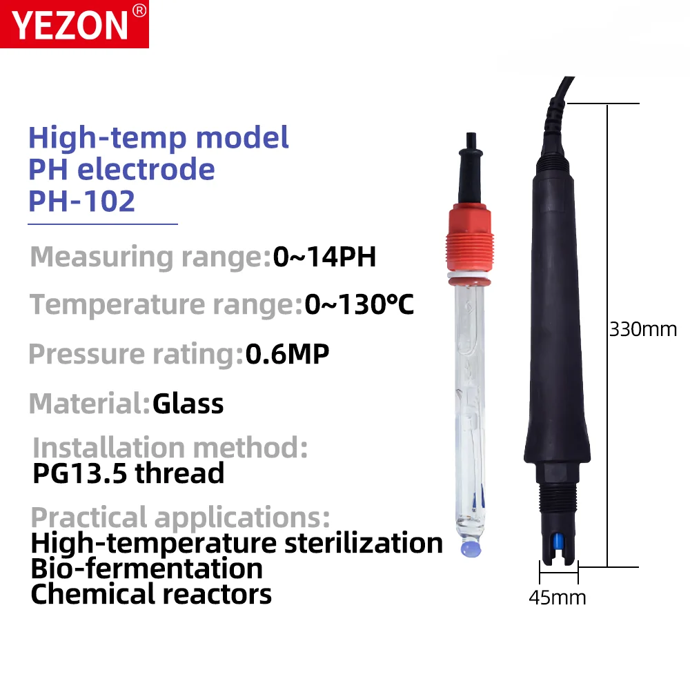 Industrial PH Meter with 0.01pH Accuracy RS485/4-20mA High-Temperature & Corrosion-Resistant Temperature Compensation
