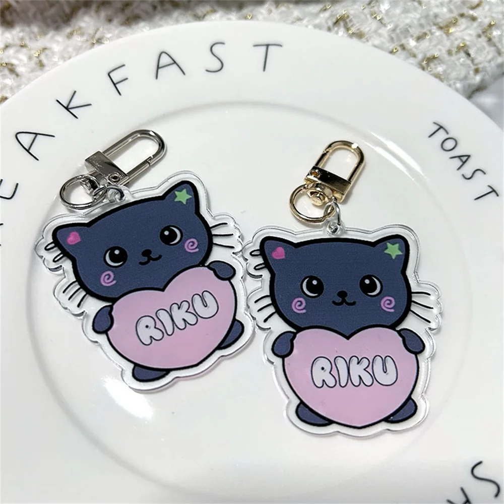 KPOP Idols Cartoon Cute Keychain SAKUYA RIKU SION RYO YUSHI JAEHEE Acrylic Keyring Pendant Cute Bag Accessories Fans Daily Gift