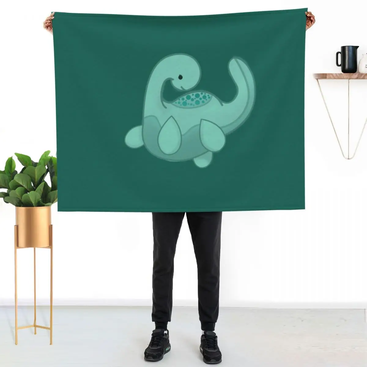 Loch Ness Monster Throw Blanket Year Round Soft Comfortable Blanket for Home