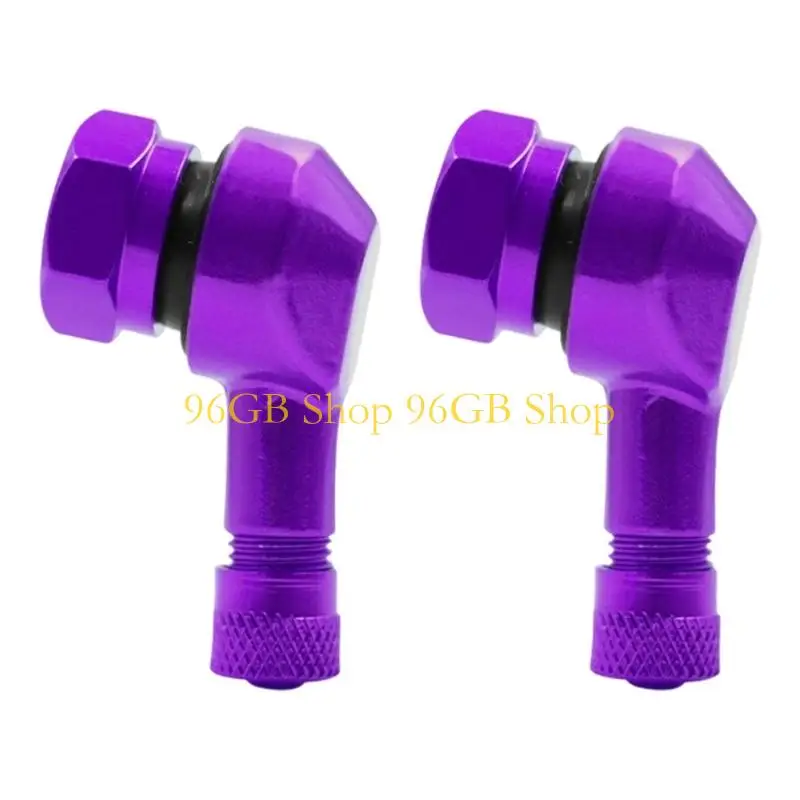 96GB Pack of 2 Tubeless Tyre Valves Stem 90 Degree Motorcycle Modification Accessory