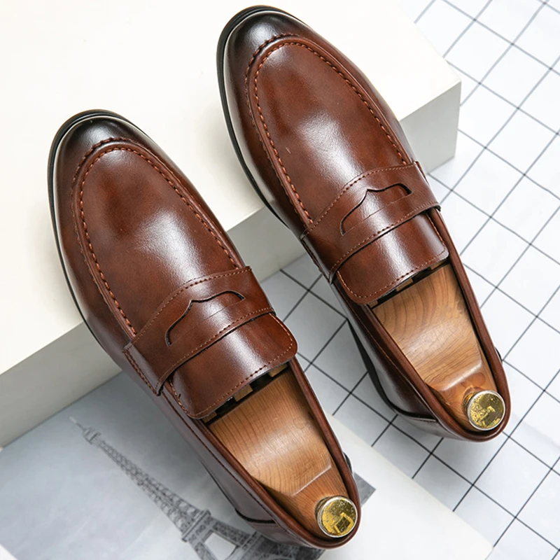 

Classic Social Leather Shoes Men High Quality Casual Business Shoes Man Formal Leather Office Party Loafers Men's Dress Shoes