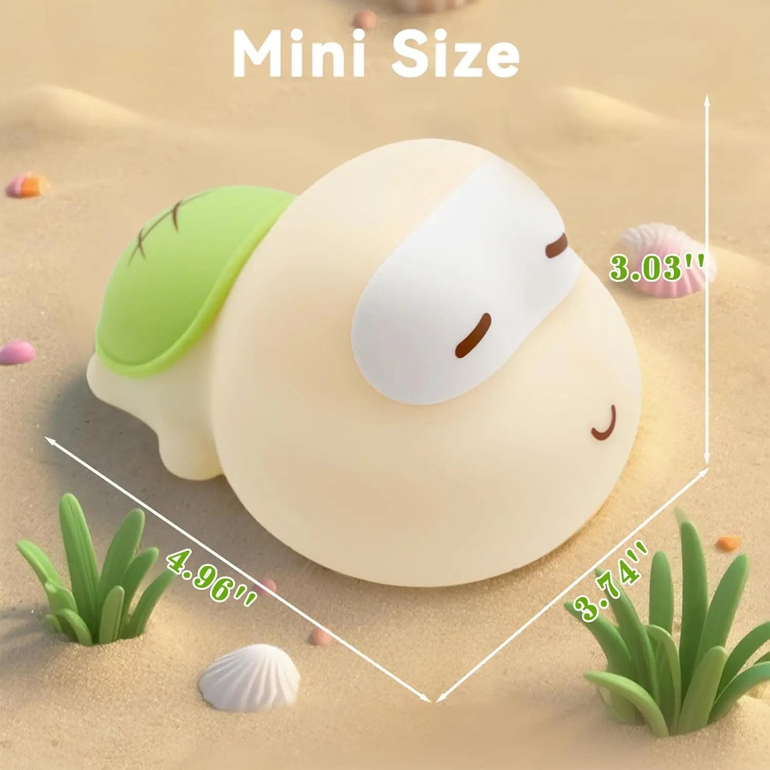 

Turtle Night Light Squishy Dimmable Animal Silicone Nursery Nightlight Cute Decor Bedside Lamp for Kids Sleep Home Room Bedroom