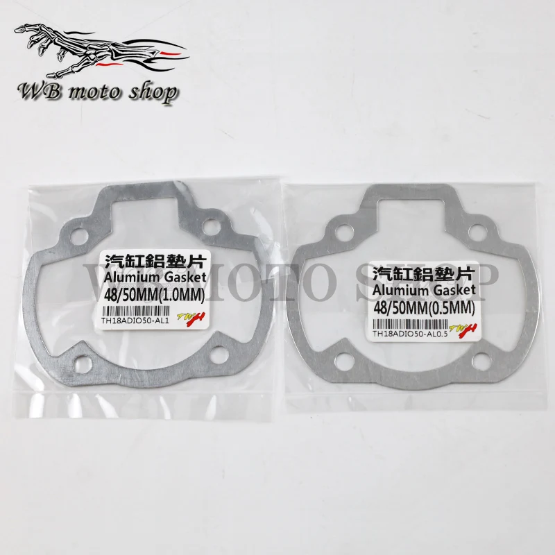 for DIO AF17 AF18 AF25 AF27 AF28 DIO50 big bore 48/50/54mm spacer engine cylinder gaskets tuning upgrade Thickened 0.5mm 1.0mm