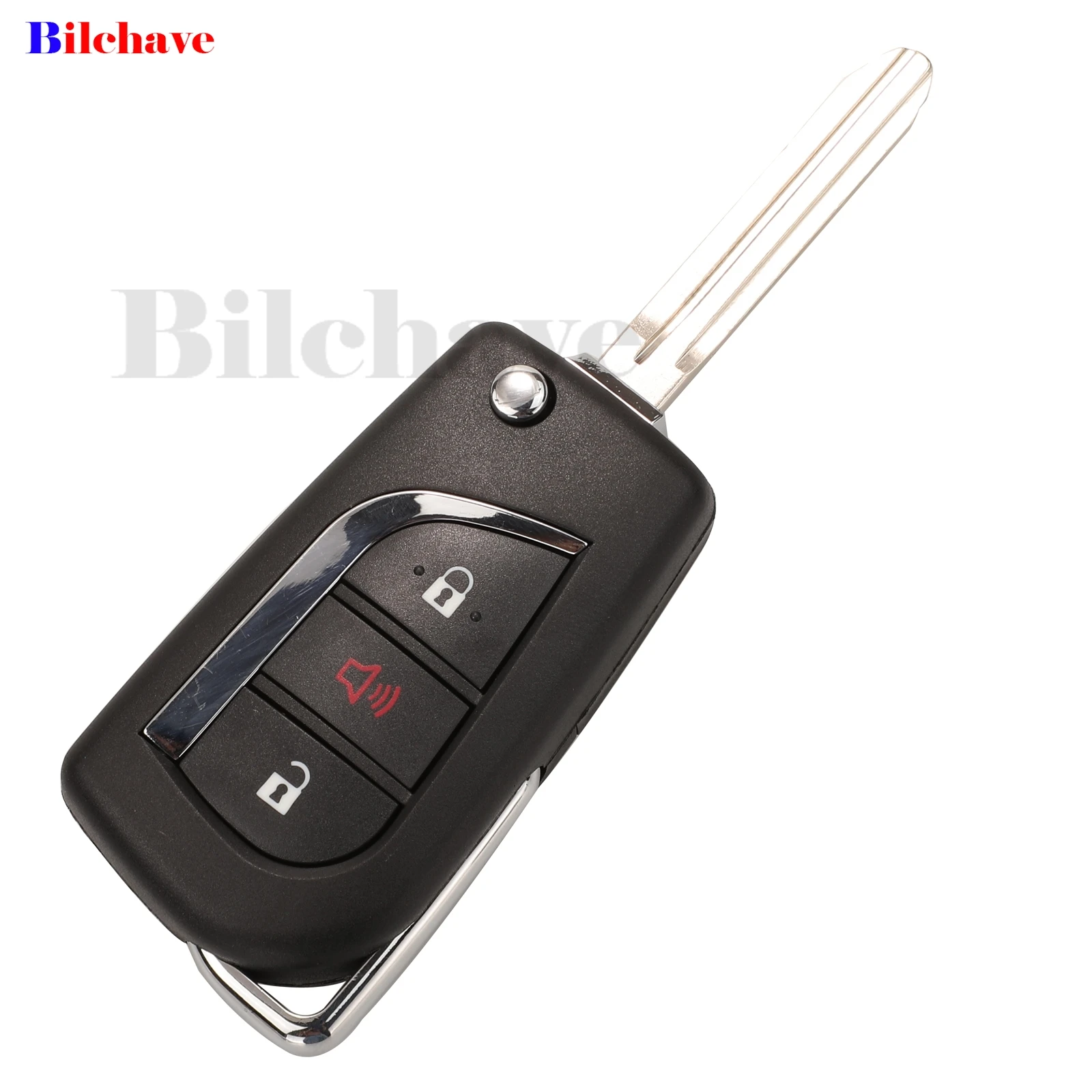 jingyuqin 3 Buttons Remote Folding Car Key Shell Middle Lamp TOY43 For Toyota RAV4 Before 2013 With Key Uncut Blade