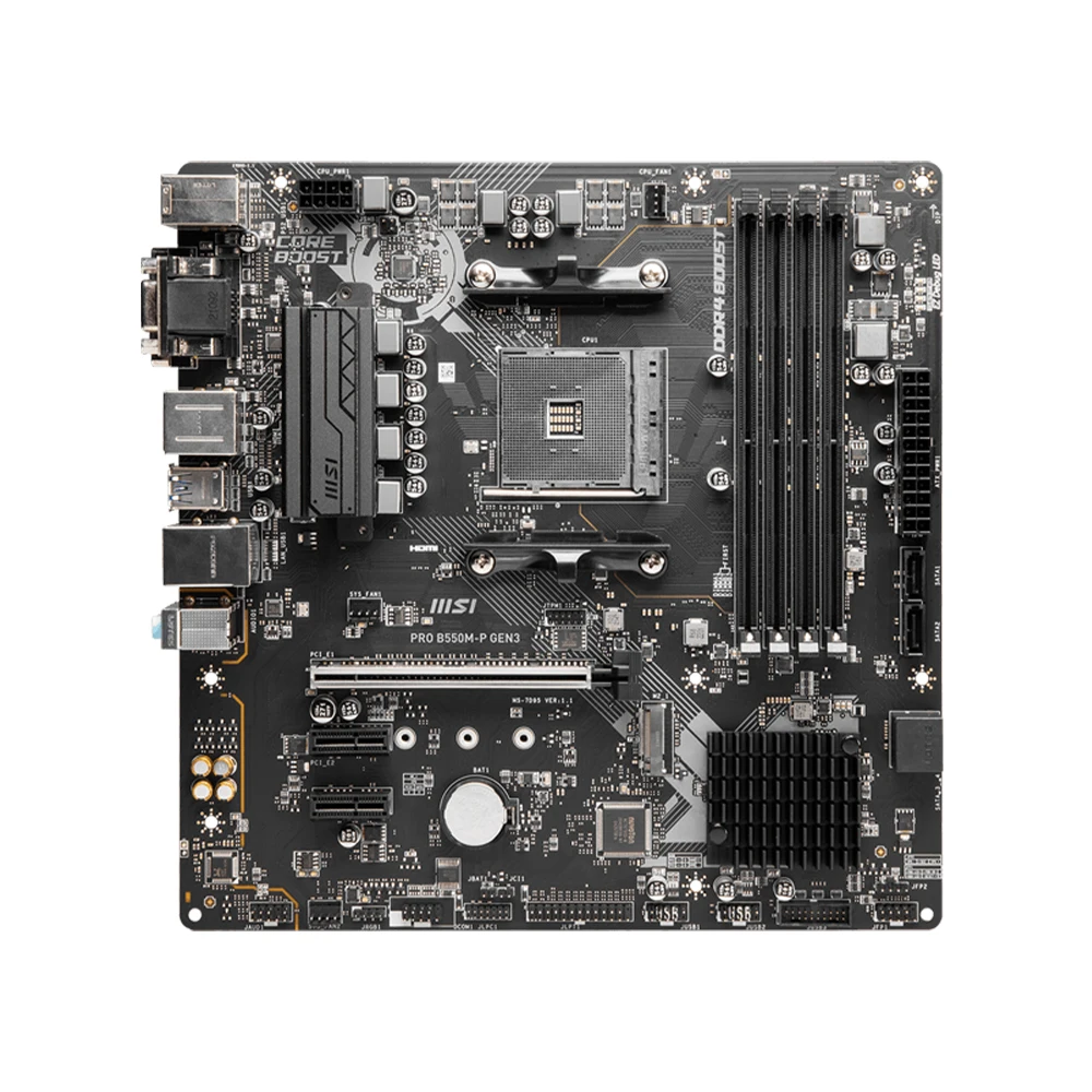 MSI PRO B550M-P GEN3 Motherboard Support 5600G 5600X 5700X 5800X3D CPU DDR4 3200MHz M.2 NVME mATX AM4 Mainboard