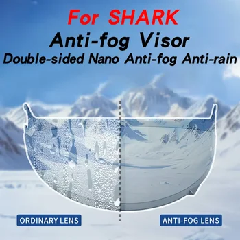 SHARK D Skwal D-Skwal 2 스파르탄 오토바이 양면 나노 방수 렌즈 쉴드 안개 방지 안경 용 오토바이 헬멧 바이저