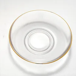 Household Small Dish, Thickened Glass Coasters, Tea Mug Saucer, Coffee Cup Trays, Heat Insulation Pad, Desserts Snacks Plate