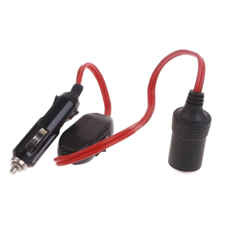 12V 24V Cigarette Lighter Extension Cord with Switches Car Cigarette Lighter Male Plug to Female Socket Extension Cable