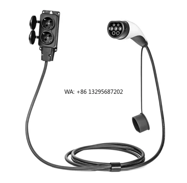 

JET Type2 to Schuko EV Connector Load/Discharge Cable with 3-5 Outlets 16A Rated Current New Condition