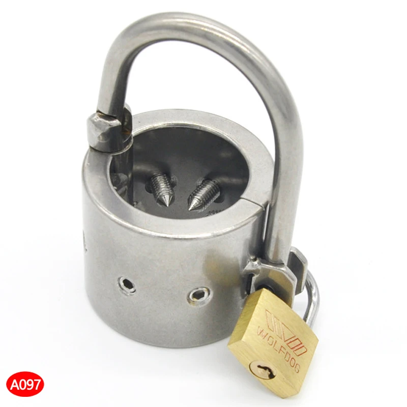 ذكر القضيب كيس الصفن عبودية الفولاذ المقاوم للصدأ خاتم الديك Ballstretcher المسمار البثق تحفيز ديك الدائري Cbt BDSM الجنس لعب للرجال