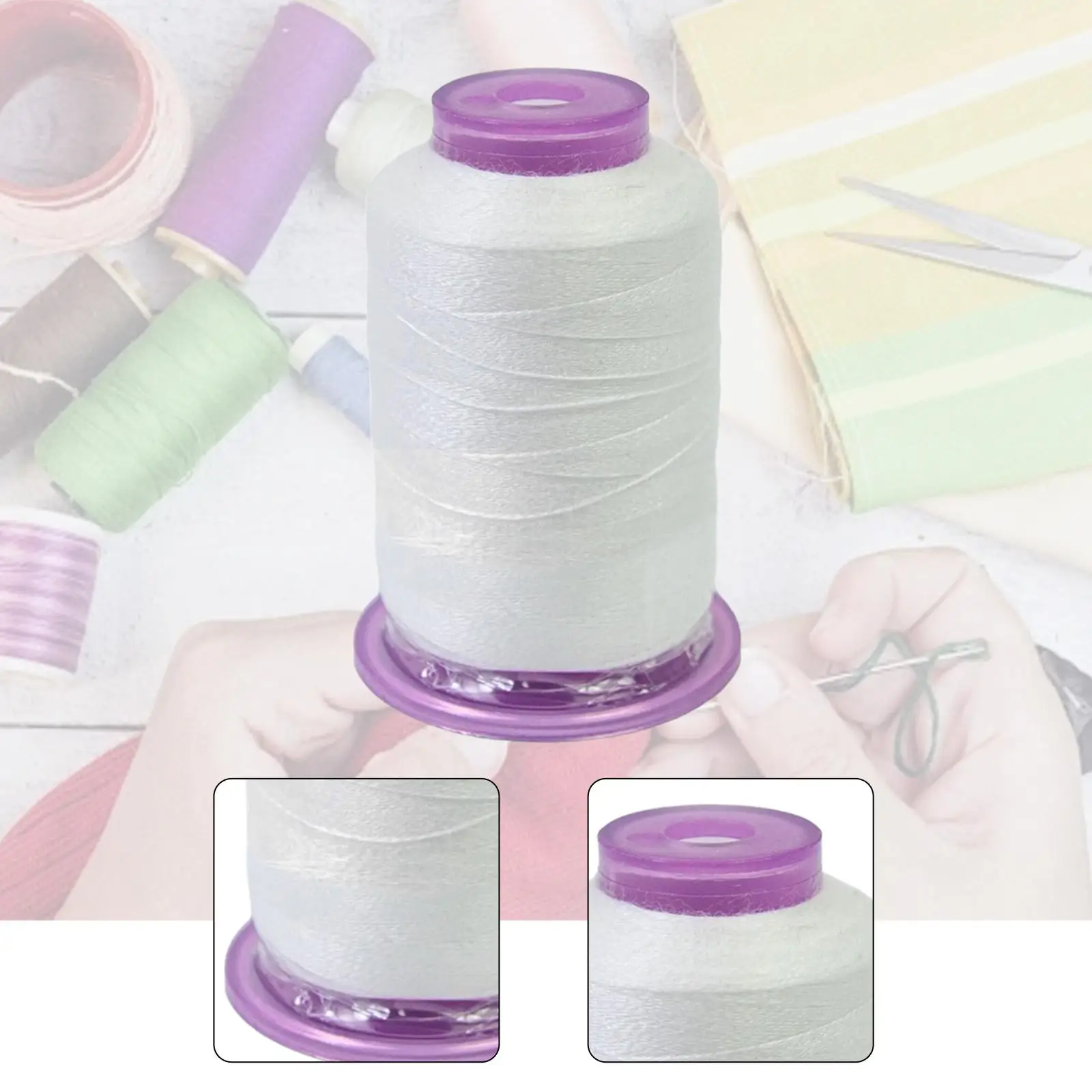 Hilo Soluble en Agua de Alta Resistencia 40S2, Material de Costura Disoluble para Acolchado, Costura a Máquina y Manualidades