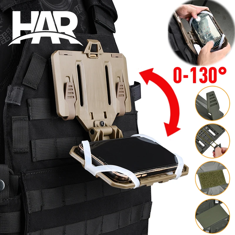 

NEW Tactical Vest Phone Holder Foldable Cell Phone Board Plate Molle Carrier Board Molle Mount For 4.7"-6.7" Screen