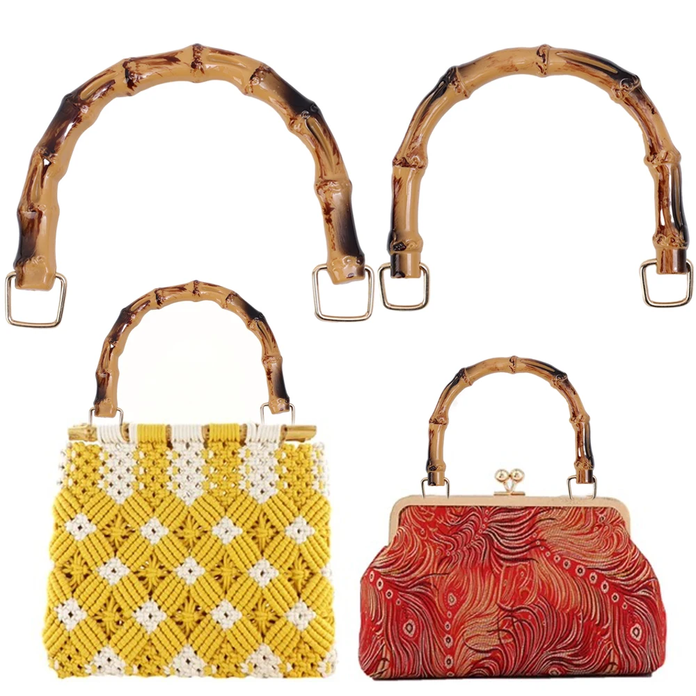 DIY With Buckle Bag Accessories Gift Box Handle Bamboo Purse Handles Handbag Band Handle Shoulder Bag Strap Bamboo Bag Handles