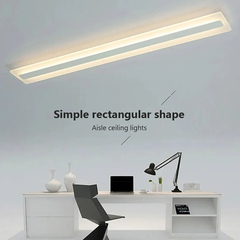 LED simples retângulo forma luzes de teto, decoração moderna casa, sala de estar, corredor, corredor, quarto, quarto estudo